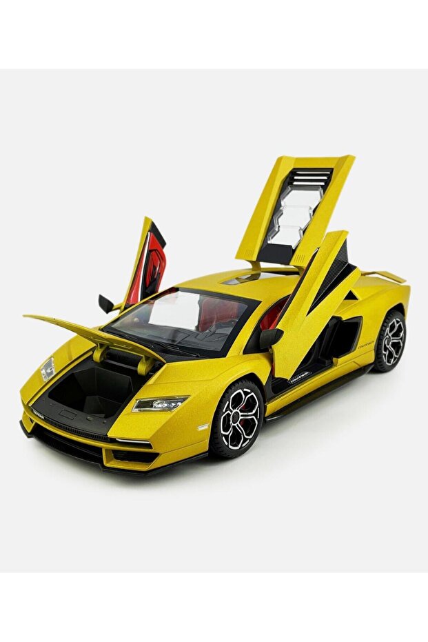 1:24 Scale Luxury Sports Car with Opening Scissor Doors, Pull-Back Action-Gold