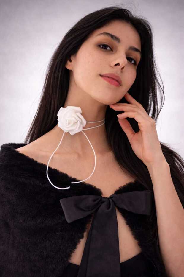 Neck Flower, Bridal Necklace, Collar Necklace, Flower, Bride, Choker Necklace