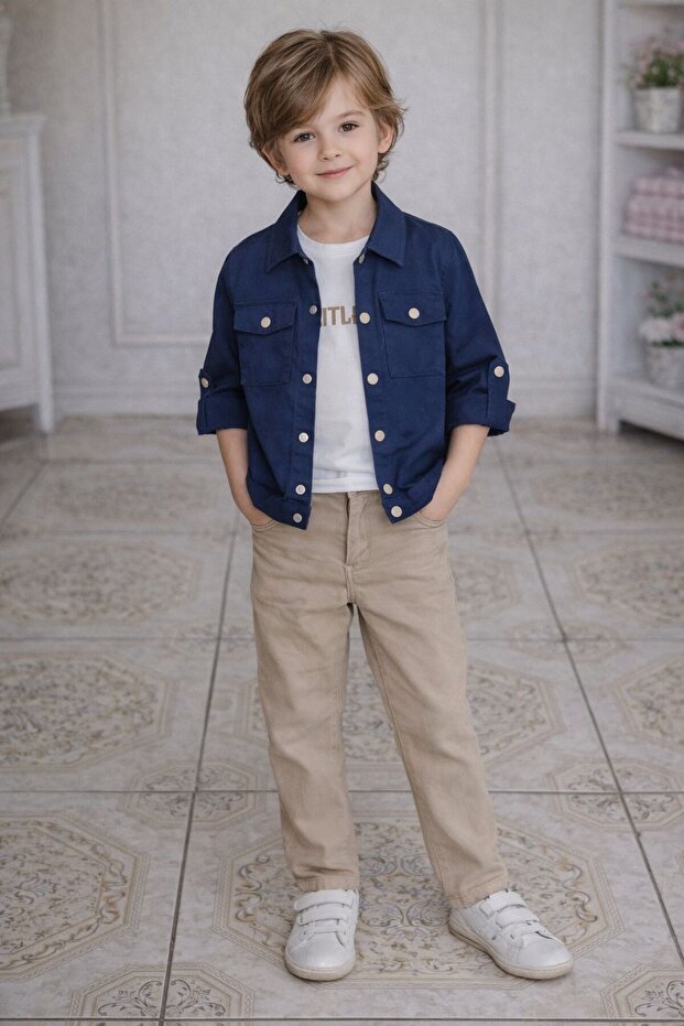 R Boy's 3-Piece Set Shirt T-Shirt Pants