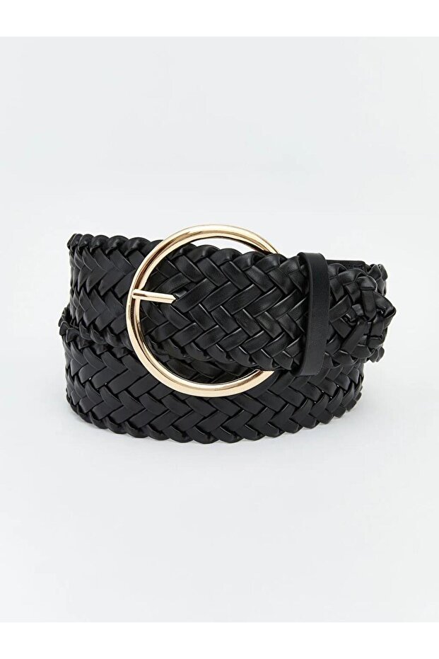 Women's Belt with Knitted Design Buckle (S6)