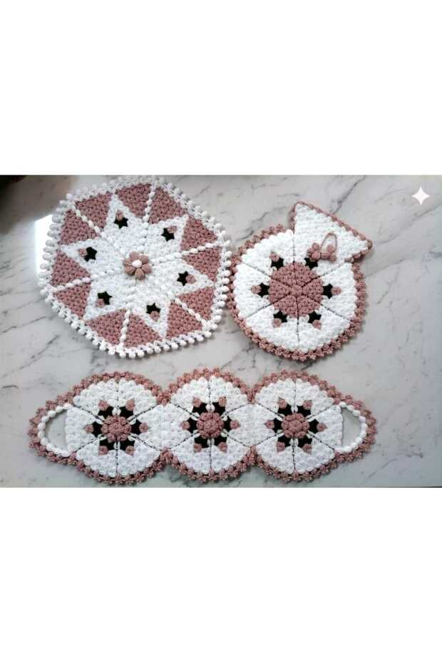 Hobilankahandmadehand-Knitted 3-Piece Linen Set with Dowry Items
