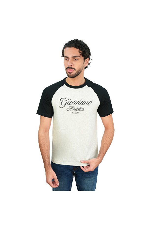 Men's Slim Cotton Raglan Athletics Tee