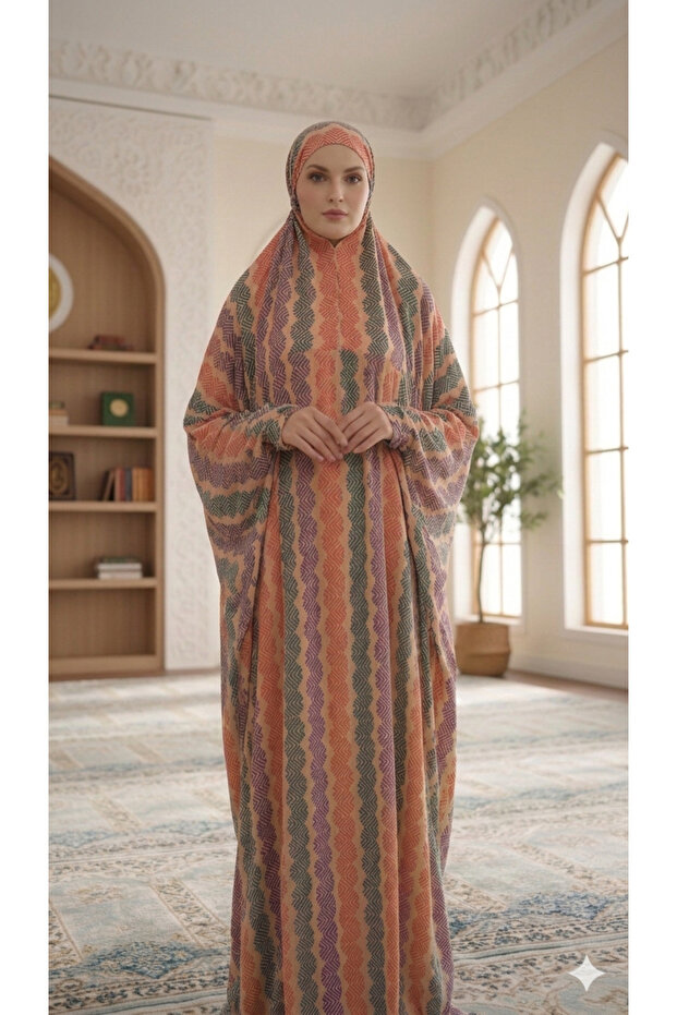 Light weight Prayer Dress / Namazi/ Libs Salah with Integrated Khimar