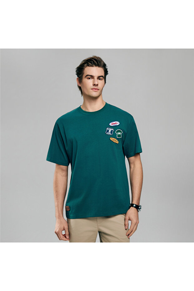 Men's Relaxed Fit Multi-Badge Graphic Tee