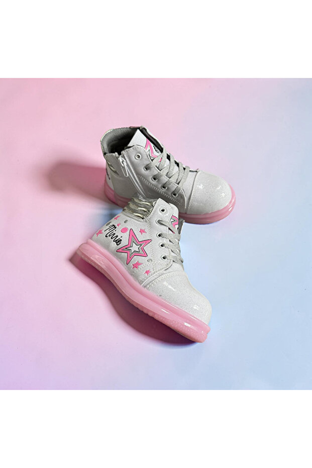 Girl's Colorful Zippered Orthopedic Sole Waterproof Boots