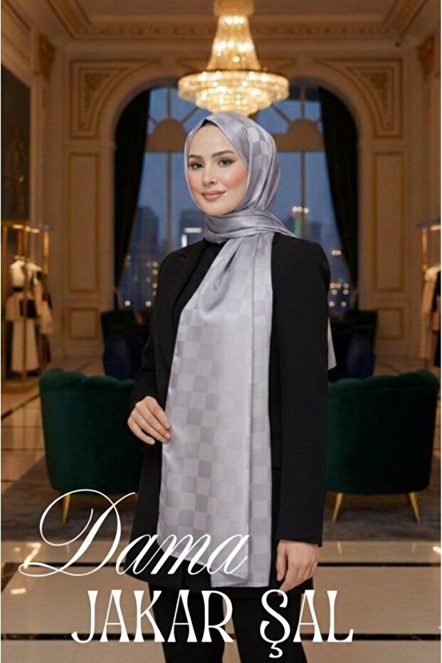 Dama Jacquard Shawl Satin Filled Evening Dress Shawl 190X75