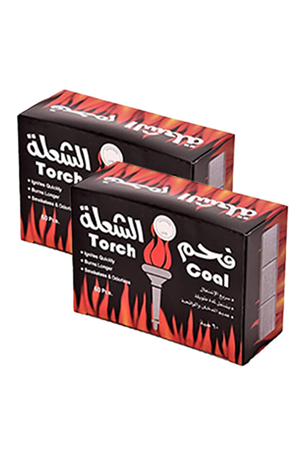 عرض فحم الشعلة ( 2 * 60 حبه ) سريع الاشتعال ويدوم طويلا وعديم الدخان والرائحه