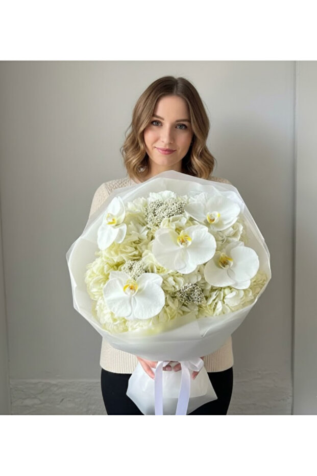 Elegant White Symphony Bouquet