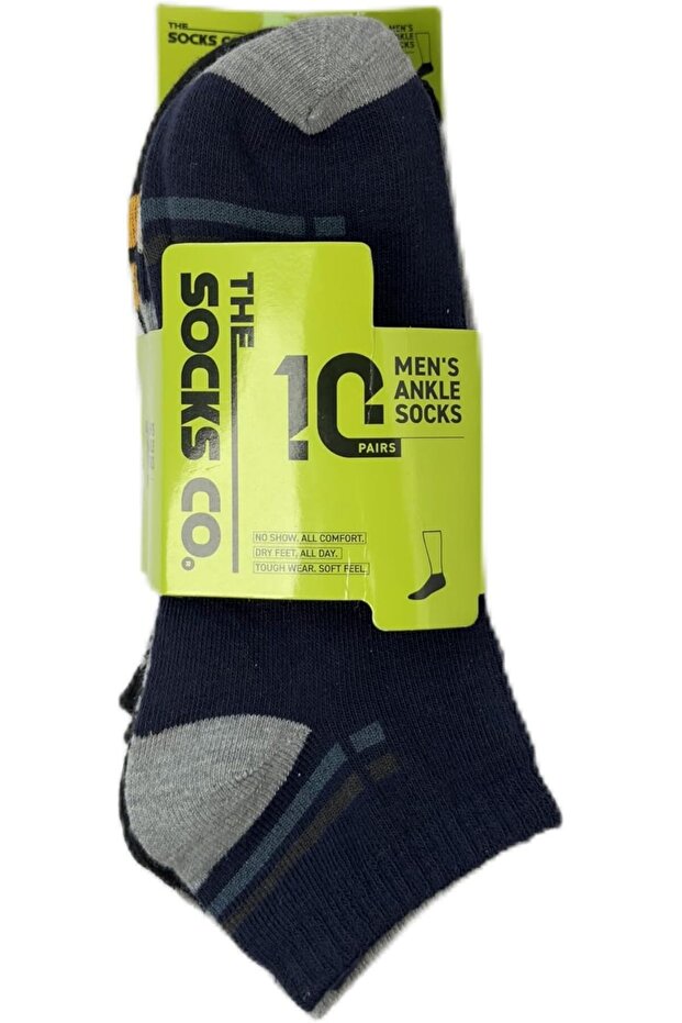Men's Ankle Socks, Striped Design, 5 Pairs