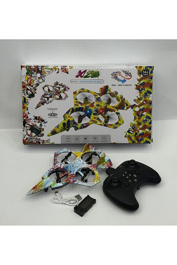 X99 Remote Control Quadcopter Drone, 360° Flight Capability, Colourful Graffiti Design, with Height