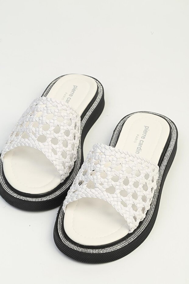 White Women's Slippers Pc-7897