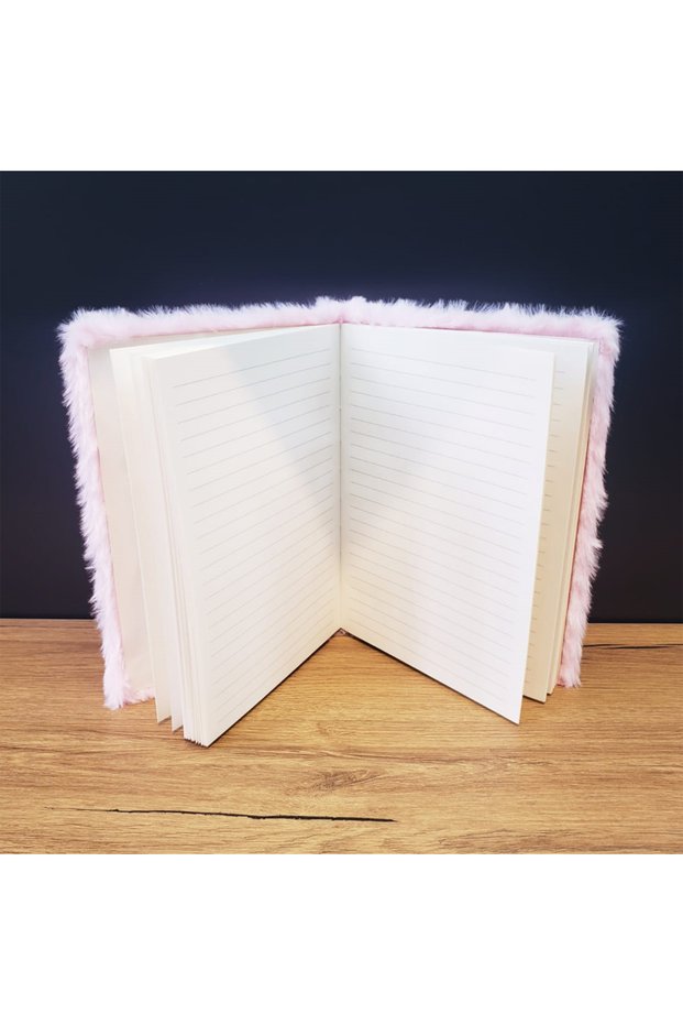 Plush Type Heart Motif Notebook for Office Home Office Gift