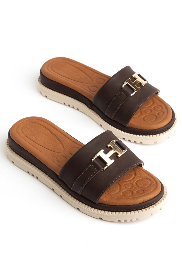 Helen Buckled High-Sole Women's Slippers