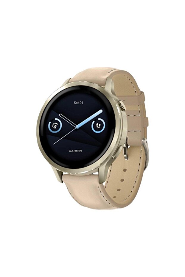 Venu 4, 41 MM - Lunar Gold Bezel With Bone Silicone Band - 1