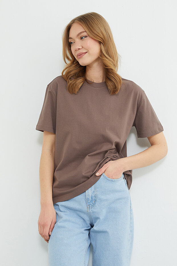Μπλουζάκι Basic Crew Neck Oversize - 4