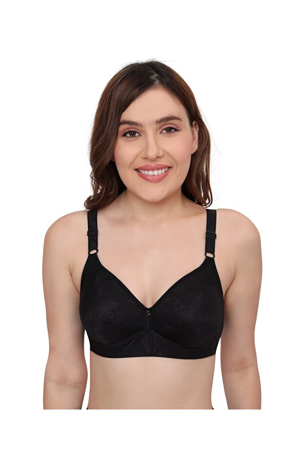 Women's Full Coverage Padded Seamless Minimiser Wirefree Comfort Everyday Bra, Size 32 to 40, B-Cup