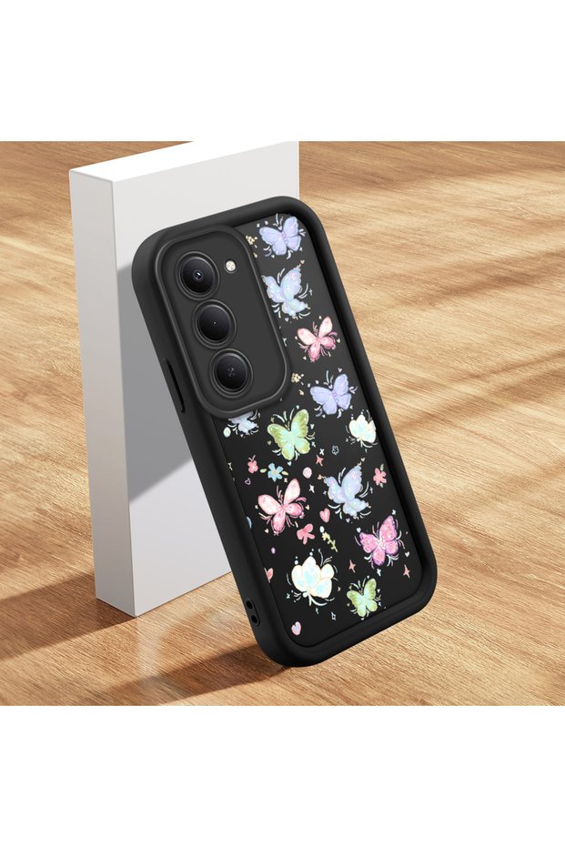 Case for Redmi 15 5g Compatible Slim Soft Silicone Phone Cover Colorful Butterfly