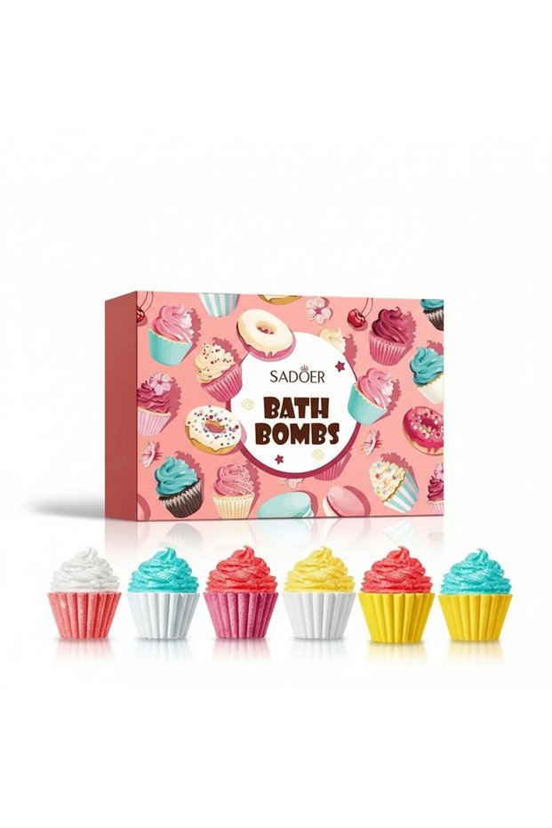 Cupcake Bath Bombs Set 6, 600g