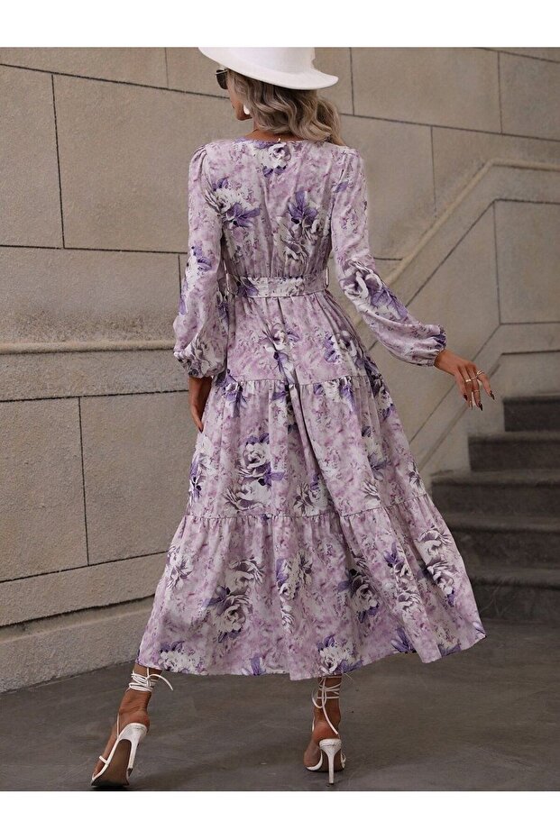 Rochie lungă multicoloră Pinar - M - 2
