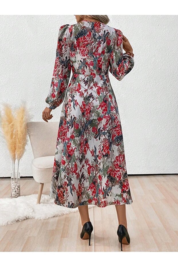 Rochie midi multicoloră Nichole - S - 2