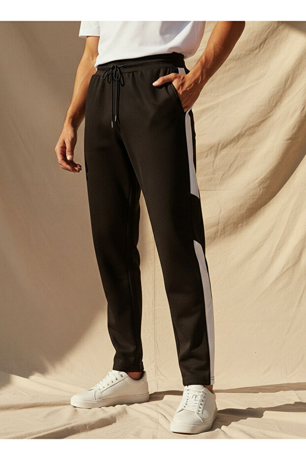 Men Joggers with Tape Detail