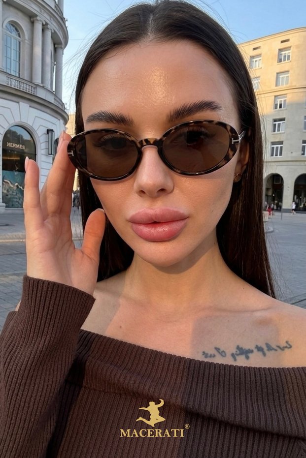 Senna Women's Leopard Frame Brown Ultra Light Uv400 Filtered Women's Sunglasses
