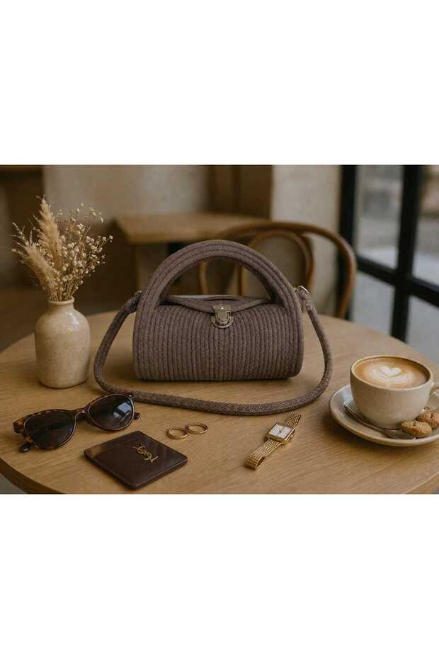 Lotus Model Hand and Shoulder Bag Stylish Use Made from Cord Rope Handmade