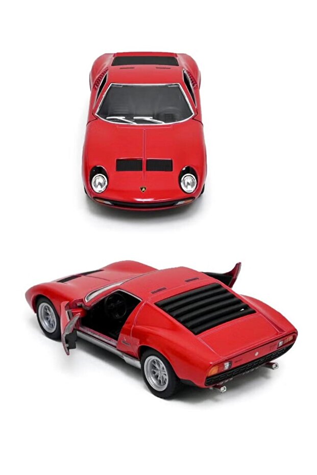 1971 Lamborghini Miura P400 SV Die Cast Metal Doors Openable Pull Back Action Toy car