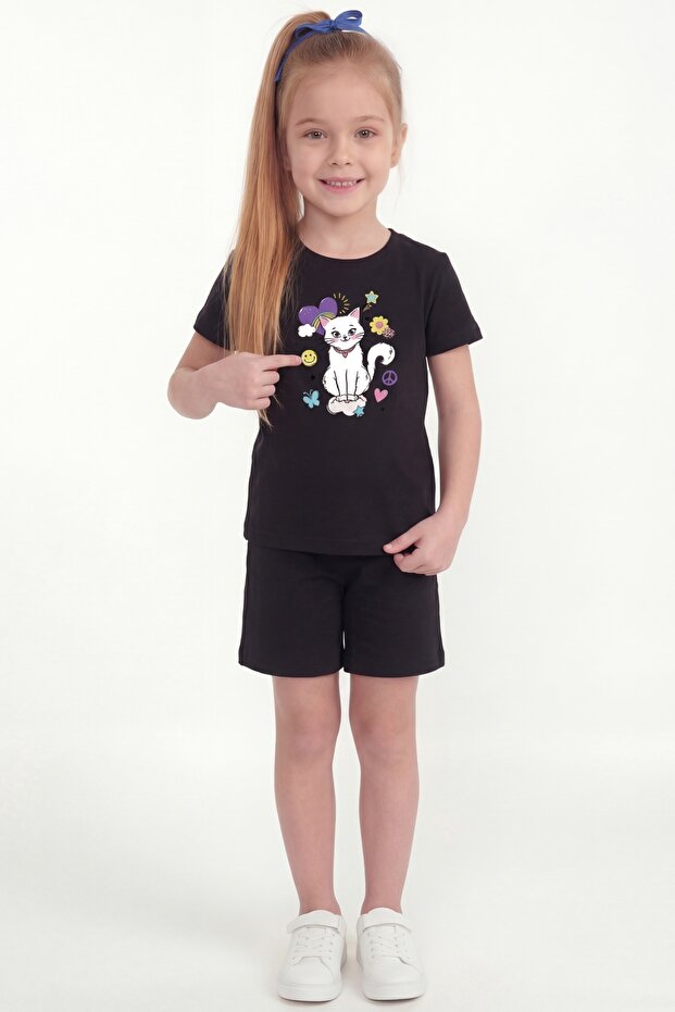 Girl's Printed Double Set B7 - 2