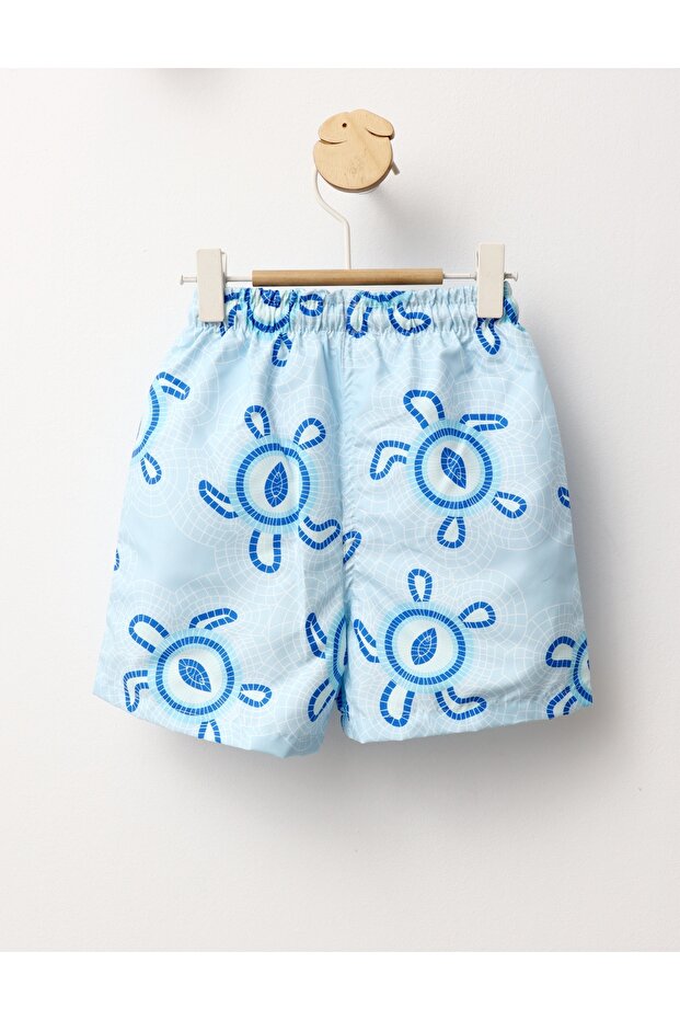 Blue-blue patterned bath apron - 3