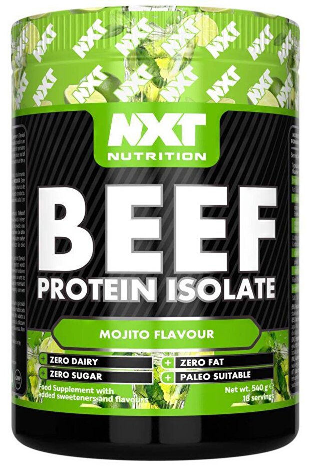 بيف بروتين ايزوليت من نكست نكهة موهيتو 540جم - Beef Protein