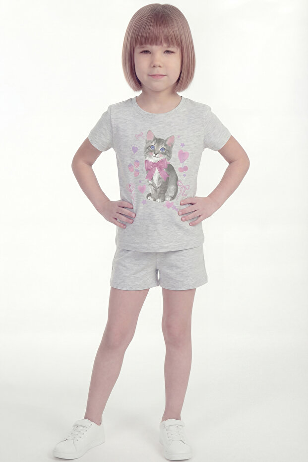 Girl's Printed Double Set B14