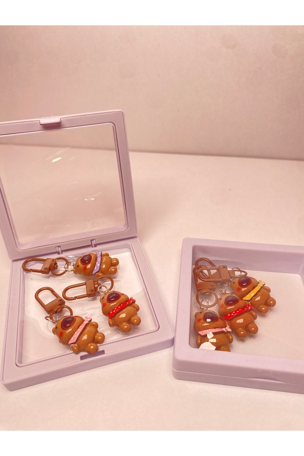 Capybara Set of 3 Bag Charms Charm Bag Ornament Keychain 1 Box