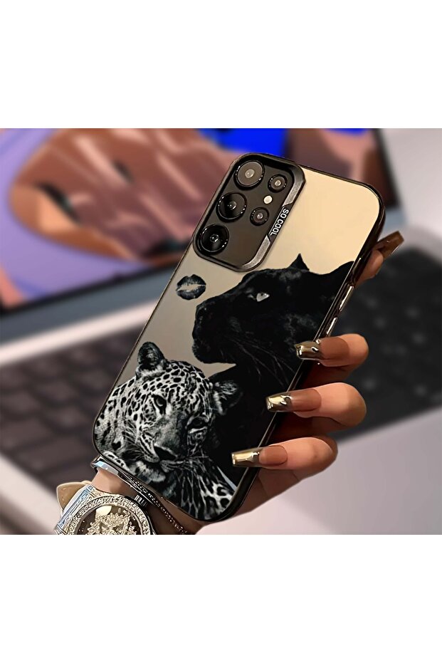 Samsung S23 Fe Compatible Tigers Print Pattern Shock Absorbing Phone Case Mk01A