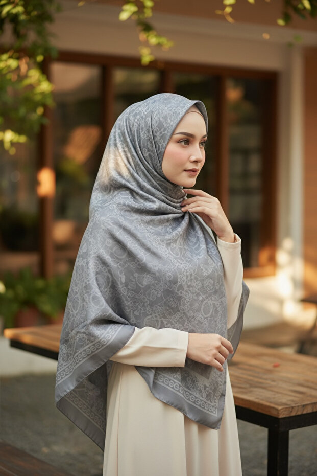 Evening Dress Jacquard Hijab Shawl