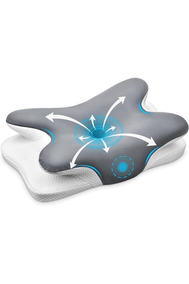 Cervical Neck Pillow – Ergonomic Memory Foam Pillow for Neck Pain Relief with Breathable Cover