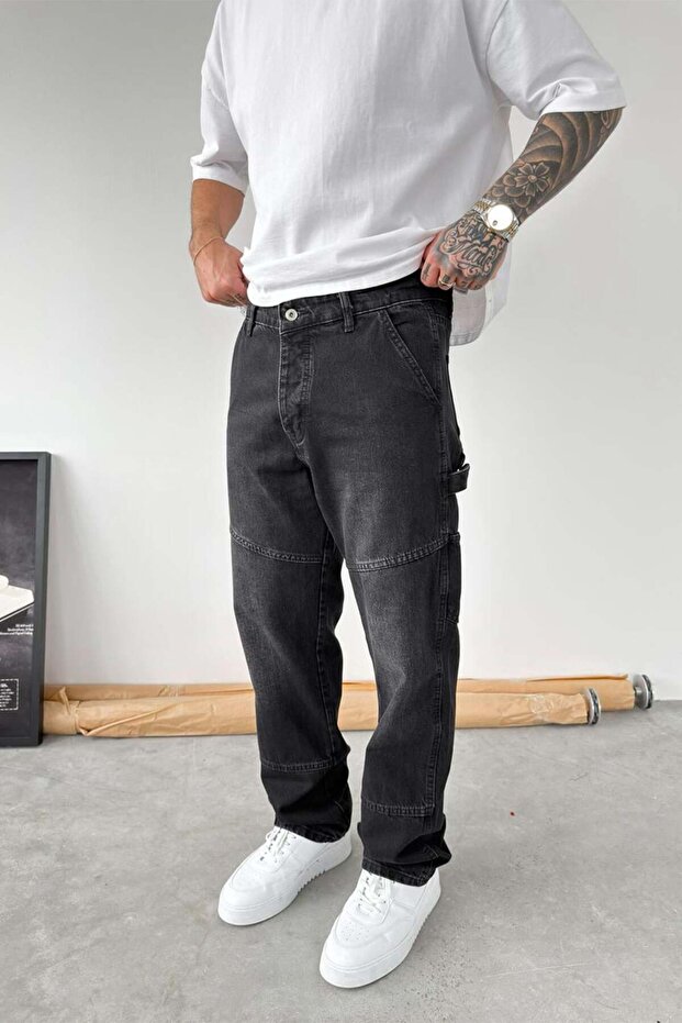 Smoked Patch Detailed Baggy Pants