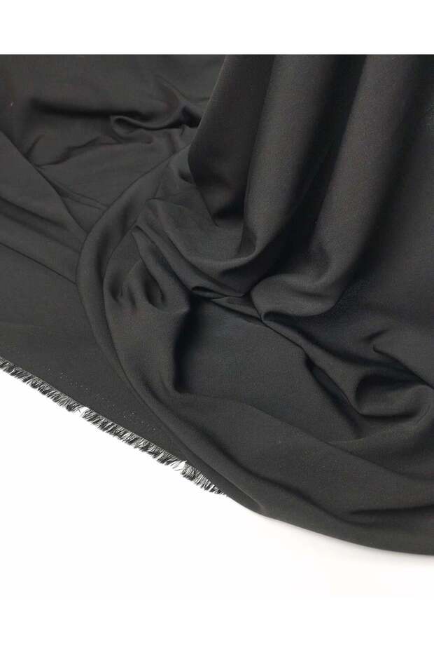 قماش كريب رقيق باللون الأسود مقاس 150x300 سم