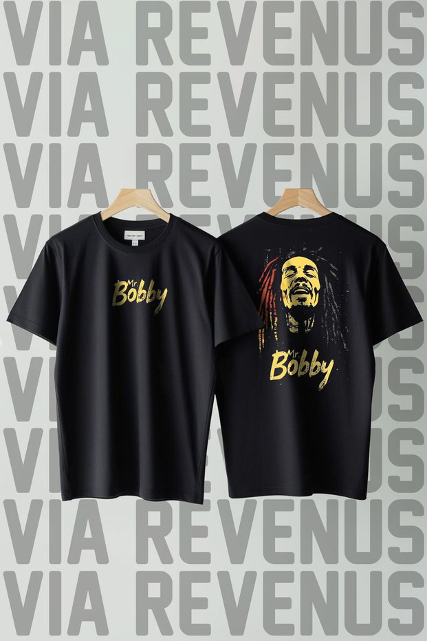 Bob Marley Printed Crew Neck Loose Fit 100% Cotton Unisex Tshirt