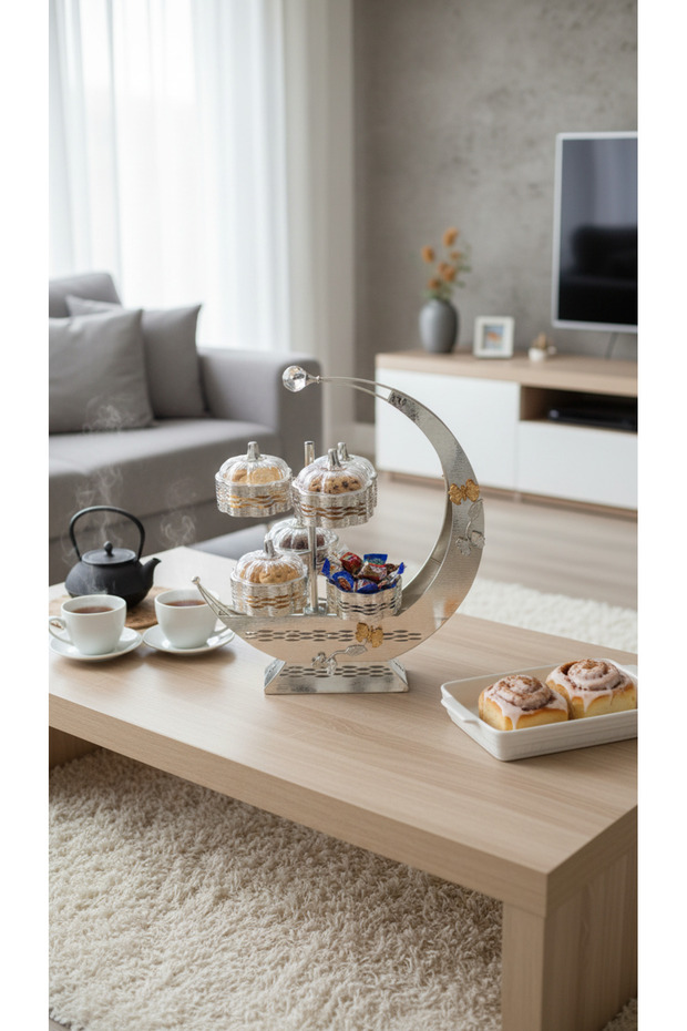 Elegant Dessert and Nut Serving Tray Set - 2