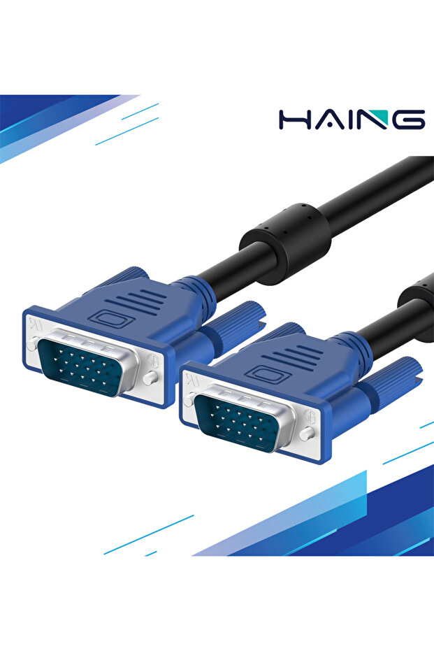 VGA to VGA Cable - Male to Male - High Resolution - 1.5M Length - Black