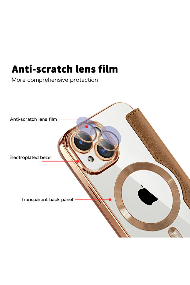 Husa pentru iPhone 15 Plus, Techsuit, PU, Maro - 3