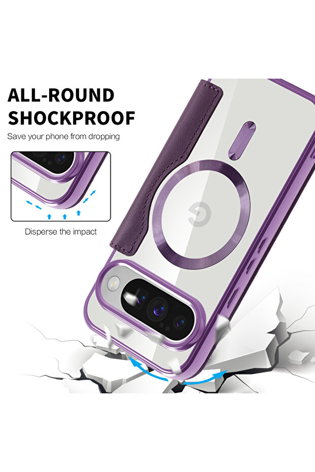 Case for Google Pixel 10, Techsuit, PU, Purple - 4