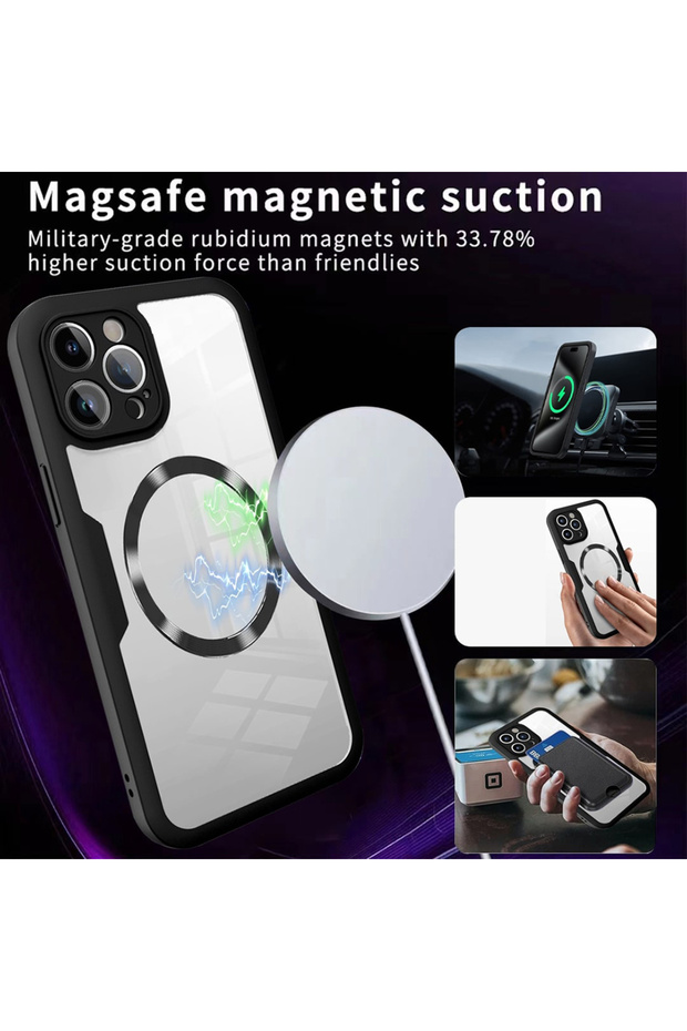 Case for iPhone 17 Pro Max, Techsuit, TPU, Black - 4