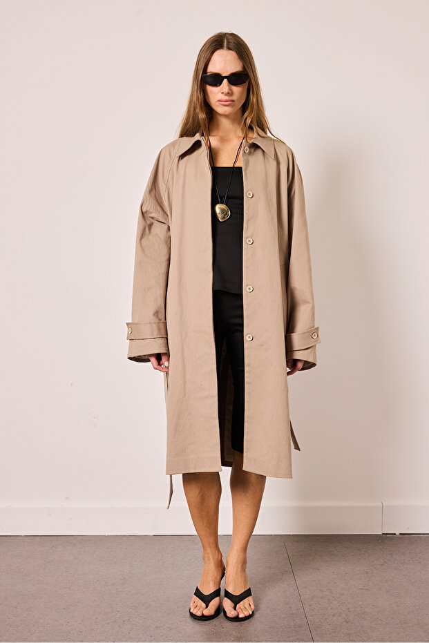 Reglan Sleeve Trench Coat - 3