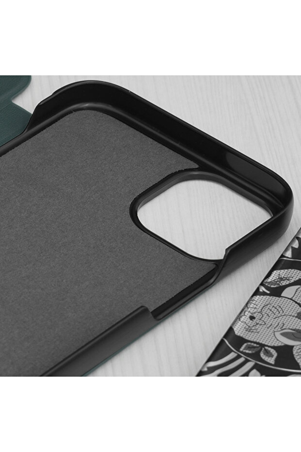 Husa pentru iPhone 15 Plus, Techsuit, PU, Verde - 3