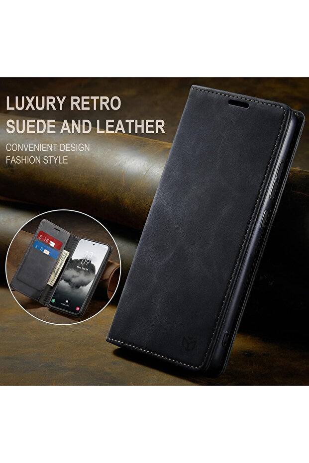 Husa pentru iPhone 15 Plus, Techsuit, PU, Negru - 5
