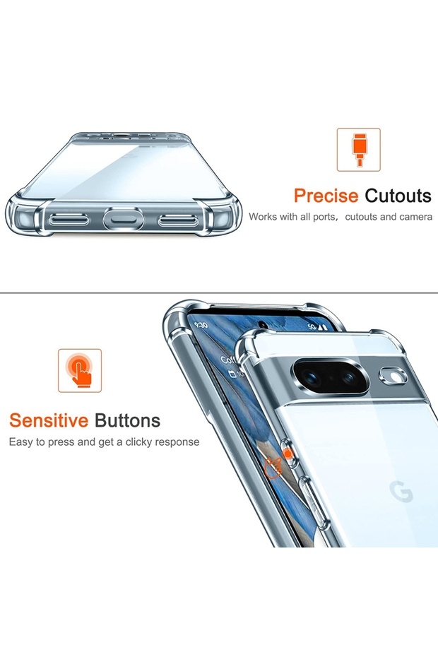 Case for Google Pixel 7, Techsuit, TPU, Transparent - 3