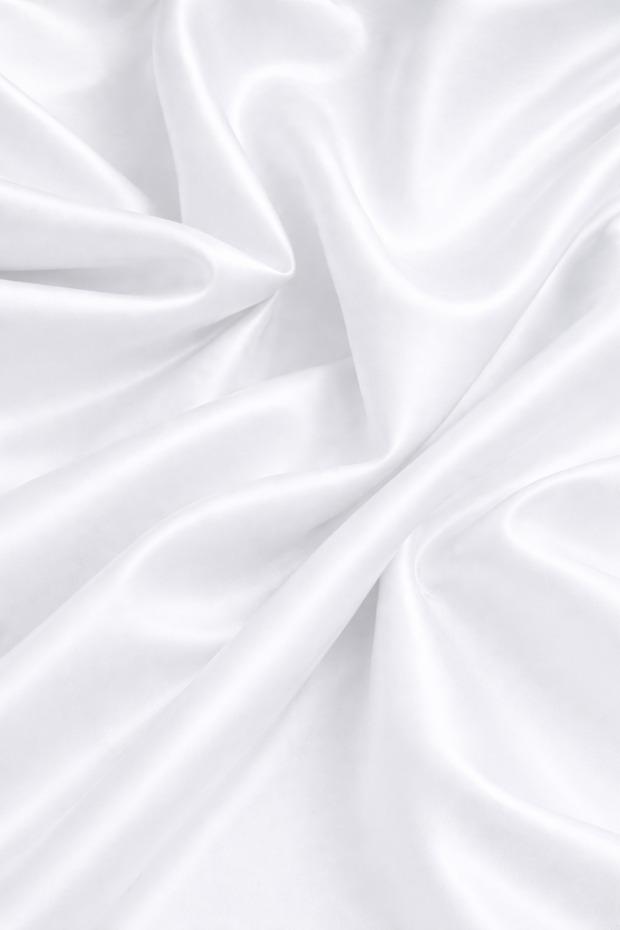 White Matte Satin Fabric, 150 cm Wide