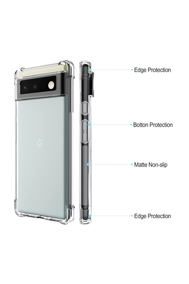 Husa pentru Google Pixel 6, Techsuit, TPU, Transparent - 6